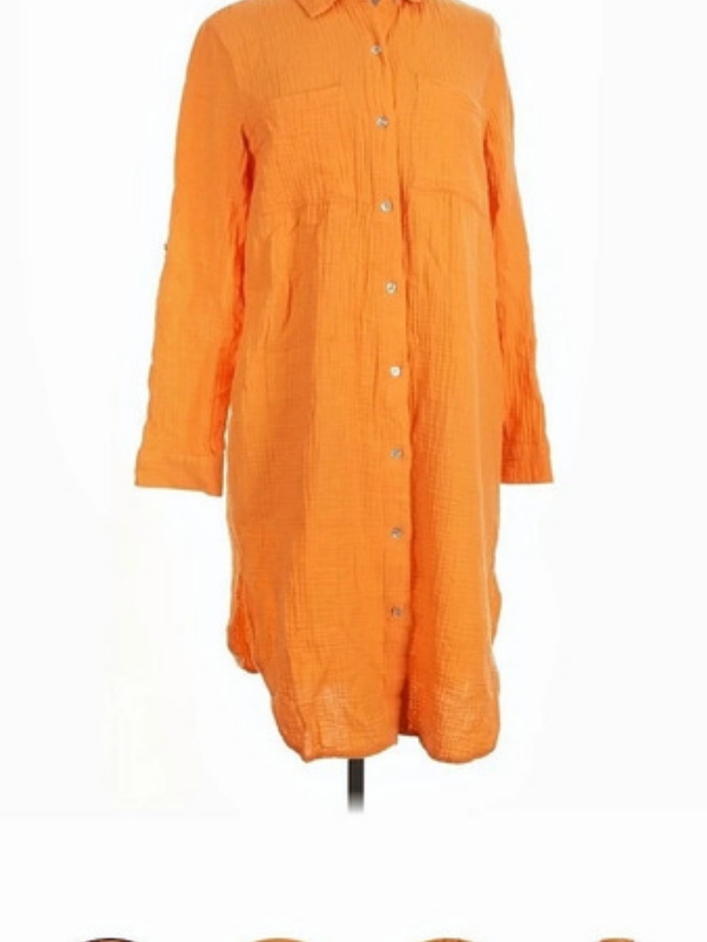 Magaschoni Orange Button Down Shirt